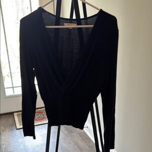 Z SUPPLY Elegant Black Wrap Top